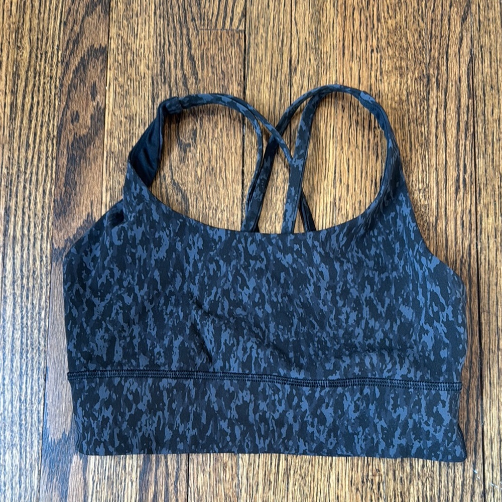 Lululemon Black Patterned Women's Sports Bra